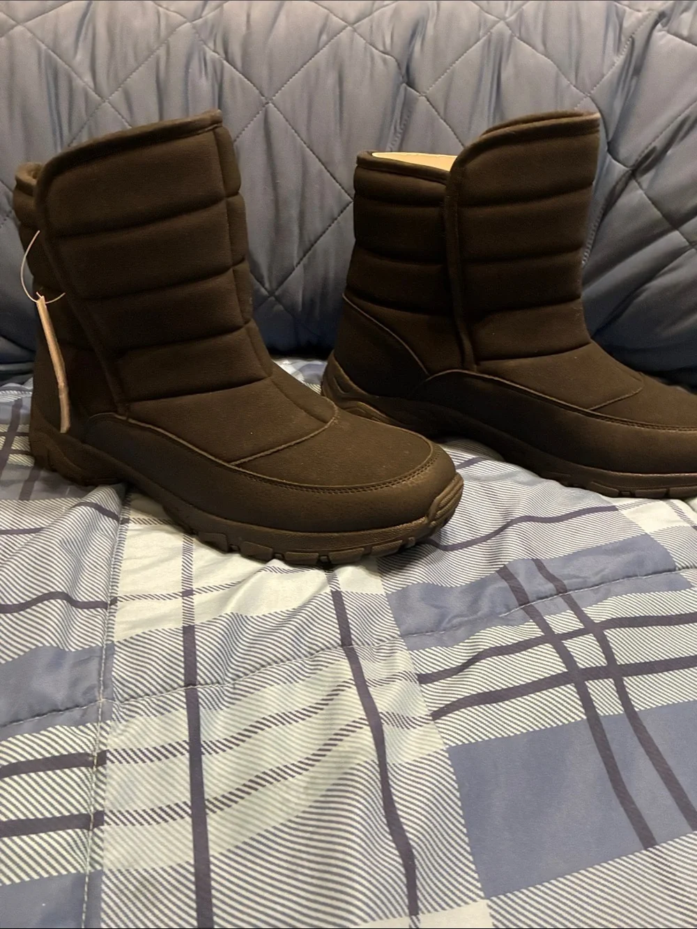 NWT Lands' End Expedition Insulated Waterproof Slip On Black Snow Boots size 11